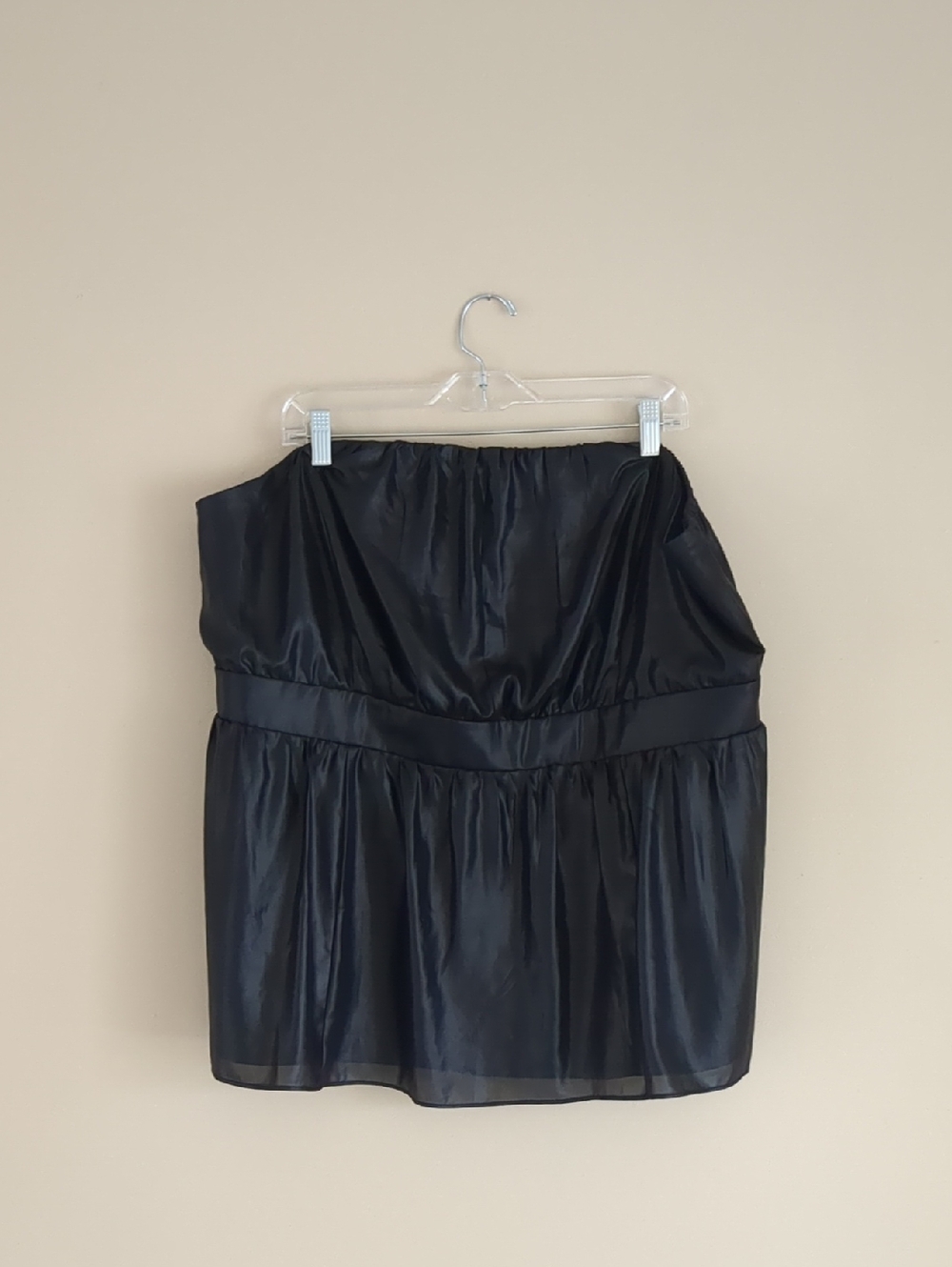 26 Lane Bryant Black Tube Top Wet Look